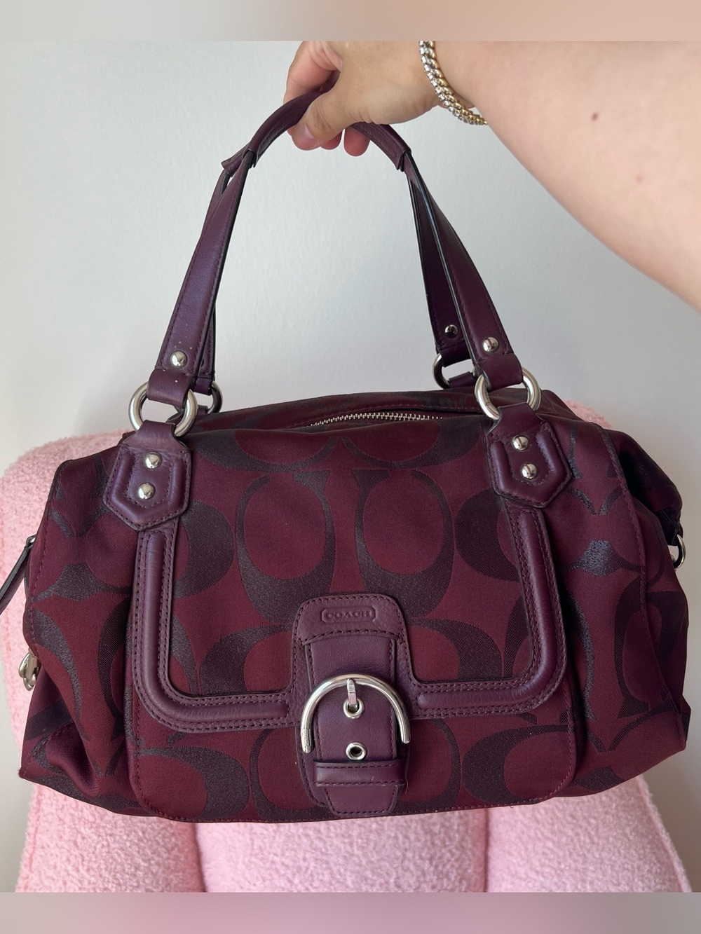 Coach Campbell Signature 2-Way Satchel Carryall Bag
